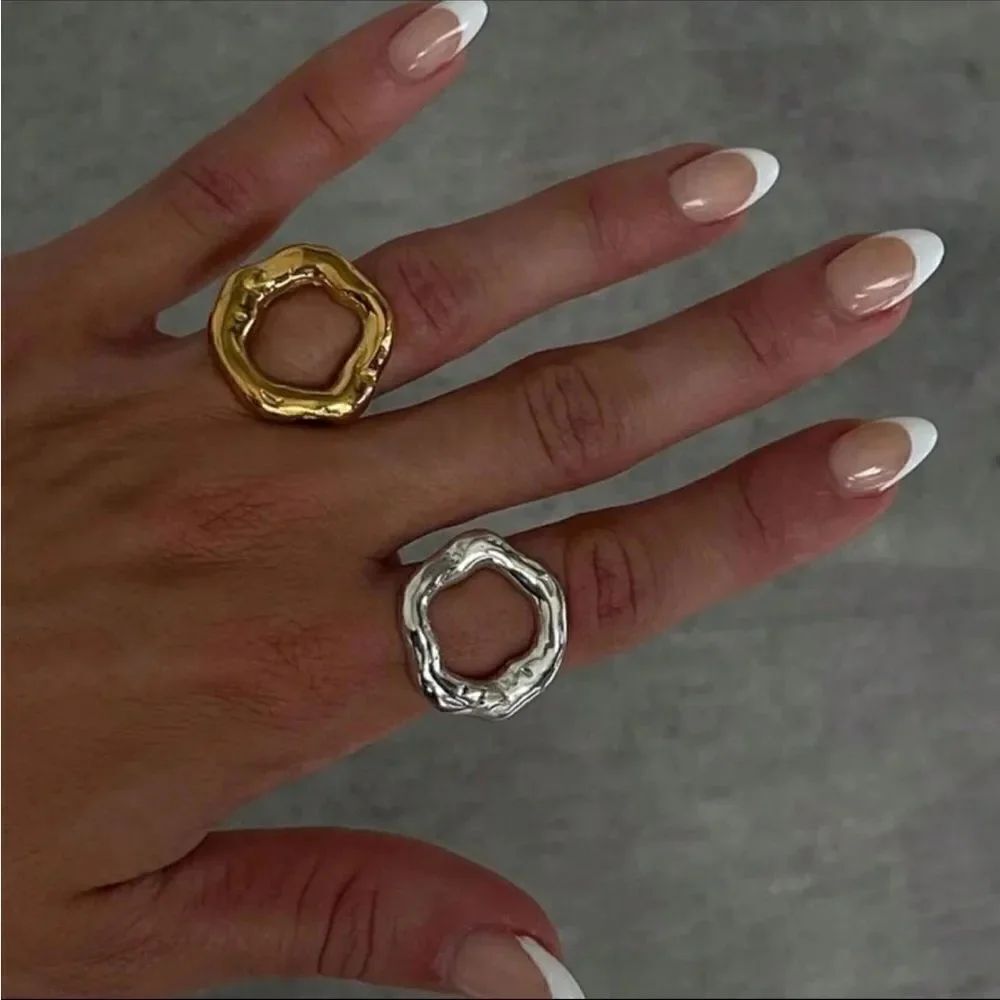 Gold geo ring M356